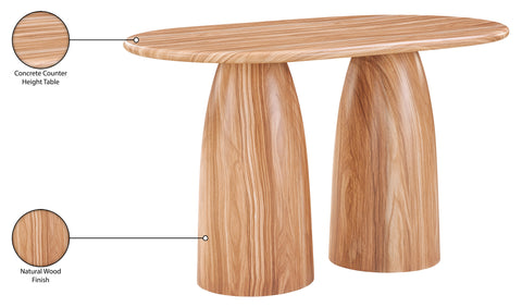 Linden 60" Natural Concrete Indoor/Outdoor Counter Height Table, 1 Piece