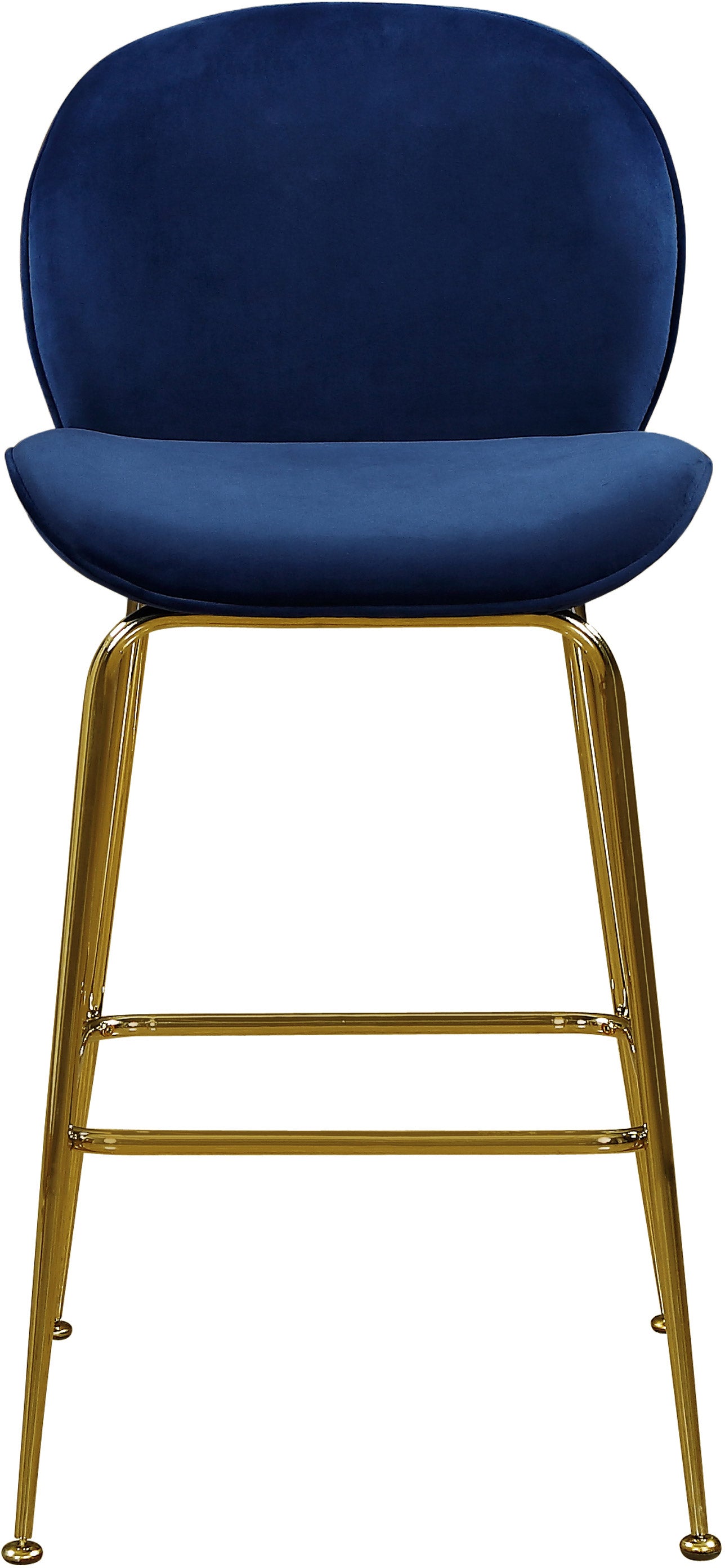 modernist navy velvet stool