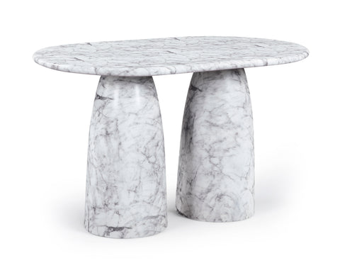 Linden 60" White Concrete Indoor/Outdoor Counter Height Table, 1 Piece