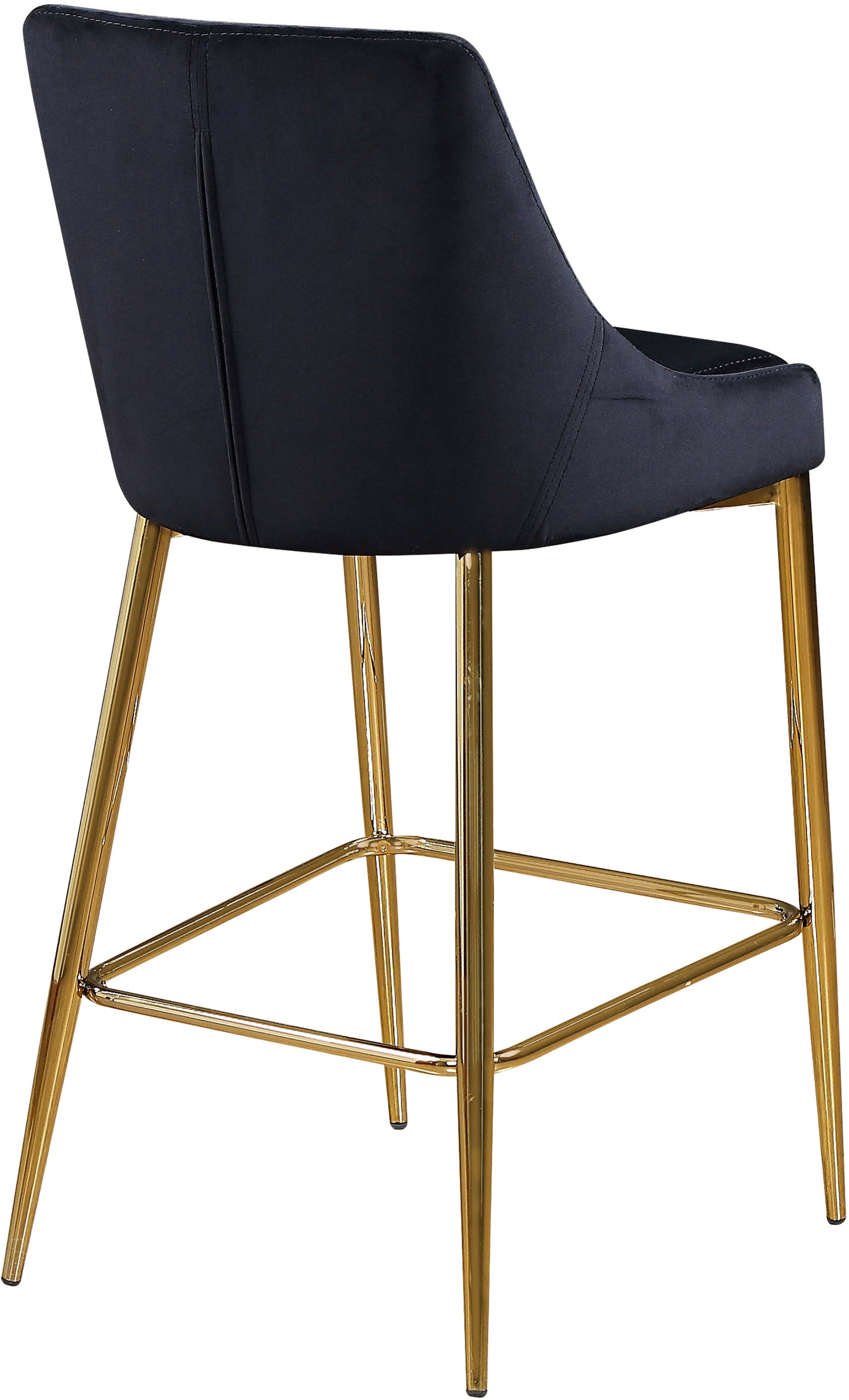 camila black velvet stool