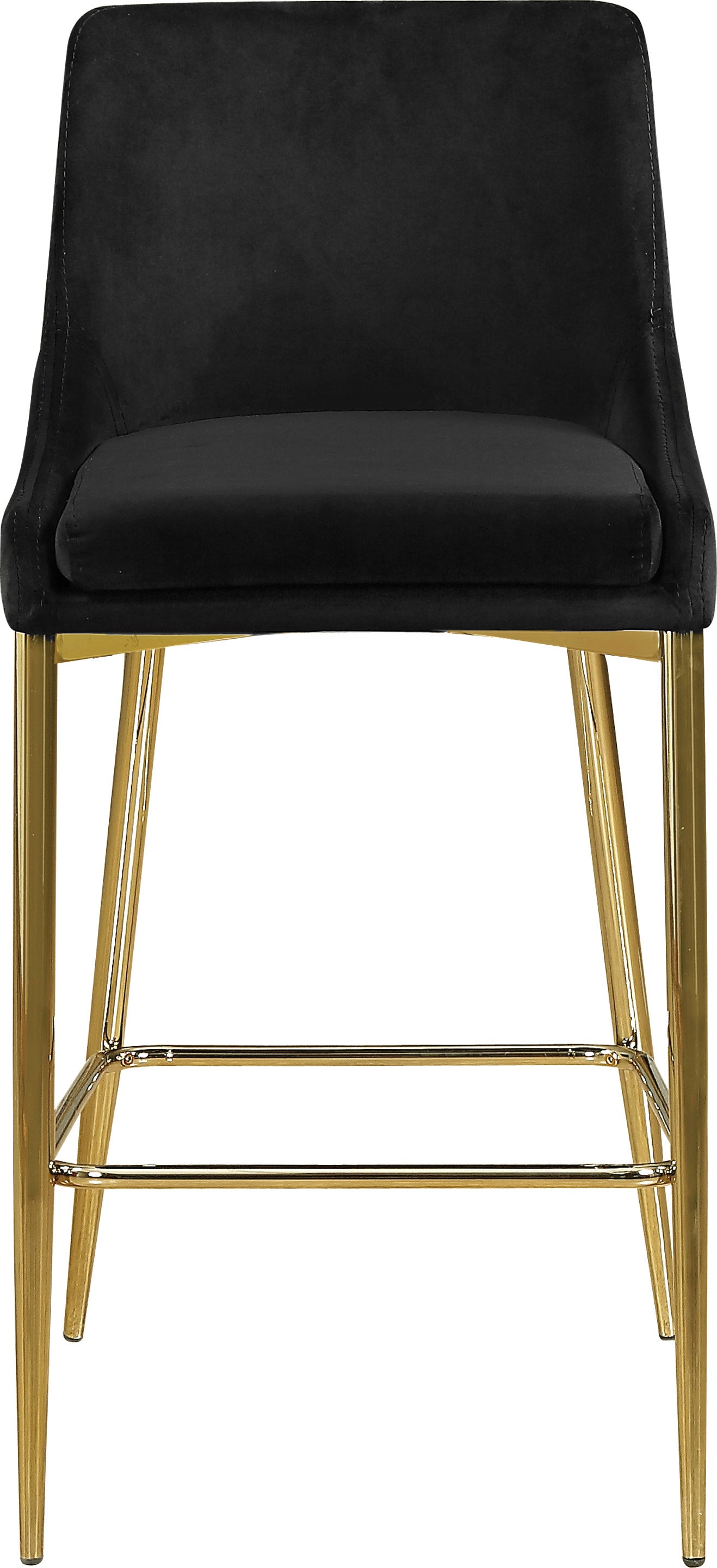 camila black velvet stool