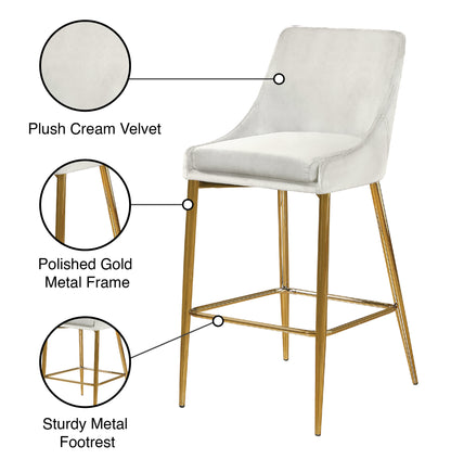 Grande Cream Velvet Stool C