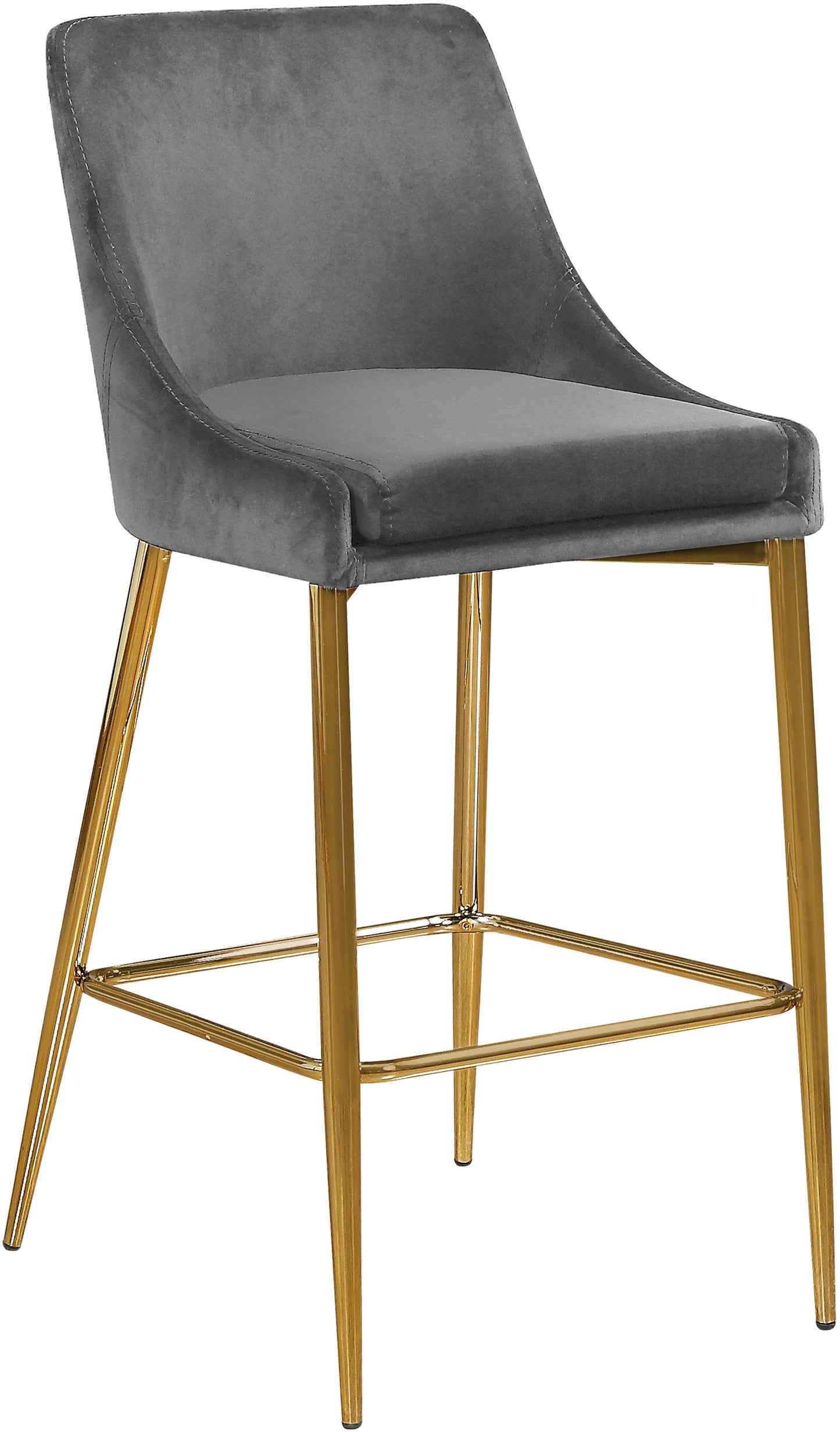 camila grey velvet stool