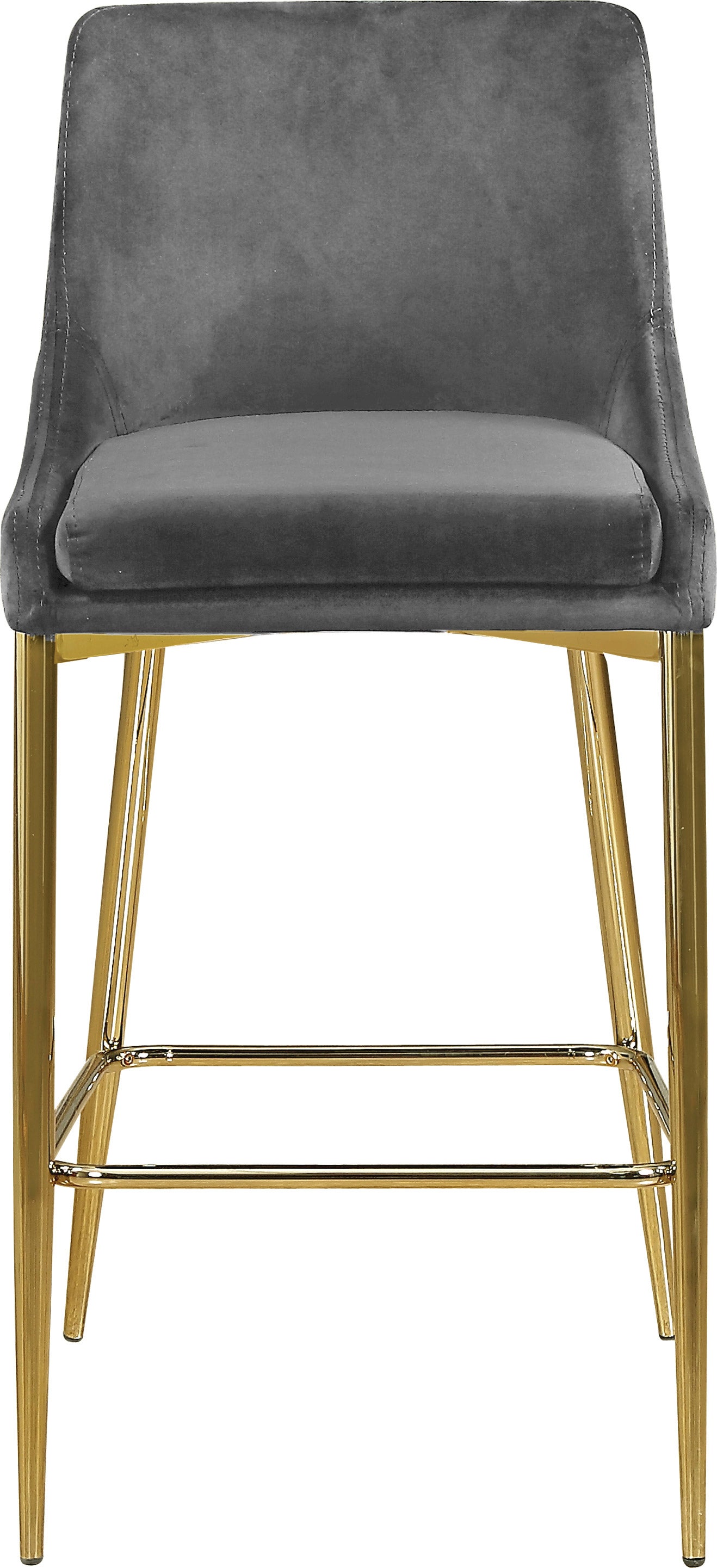 camila grey velvet stool