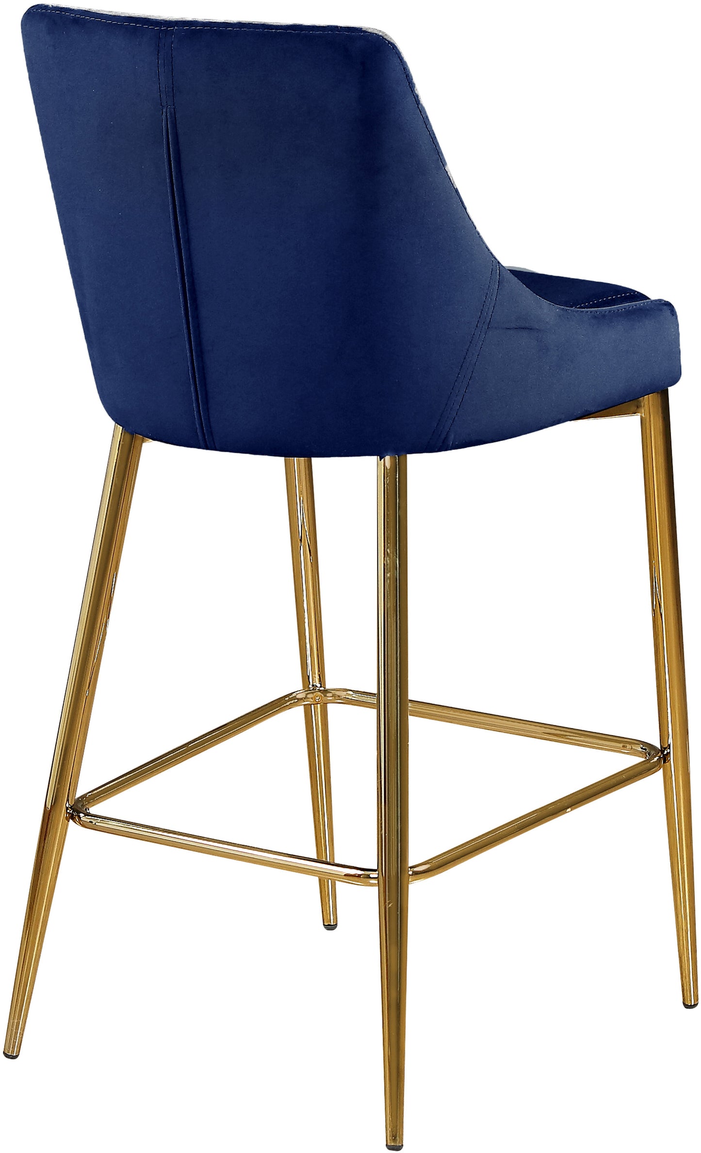 camila navy velvet stool