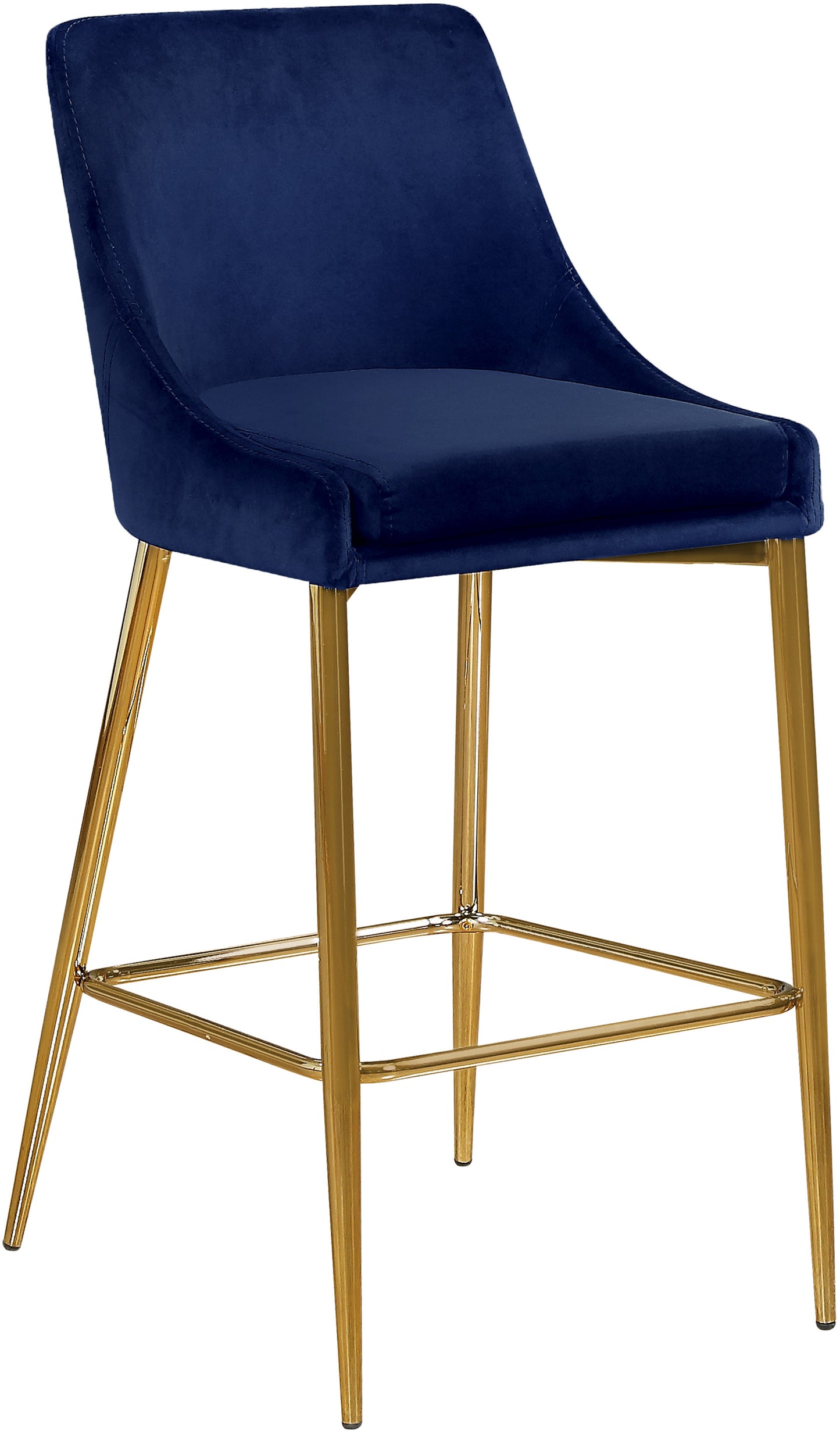 camila navy velvet stool