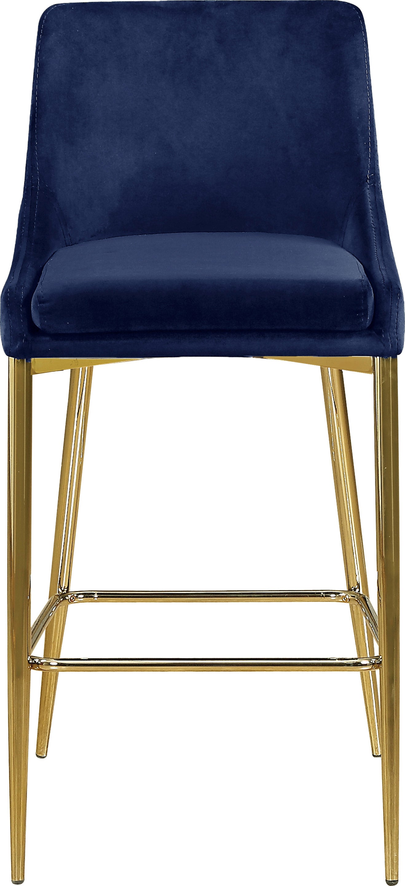 camila navy velvet stool