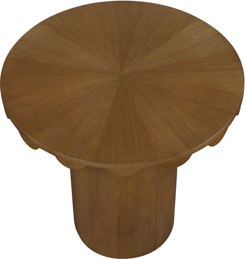 Selene 36.25" Brown Solid Wood And Natural Cane Counter Height Table, 1 Piece