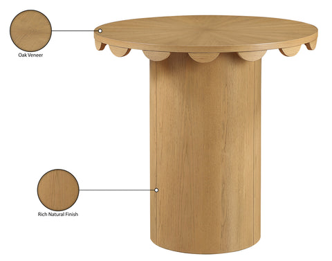 Selene 36.25" Natural Solid Wood And Natural Cane Counter Height Table, 1 Piece