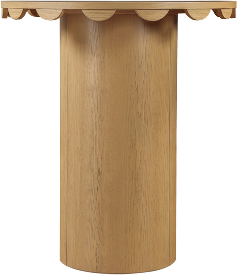 Selene 36.25" Natural Solid Wood And Natural Cane Bar Height Table, 1 Piece