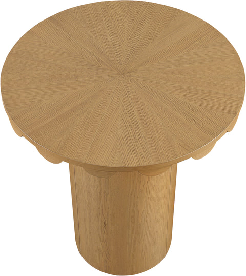 Selene 36.25" Natural Solid Wood And Natural Cane Bar Height Table, 1 Piece