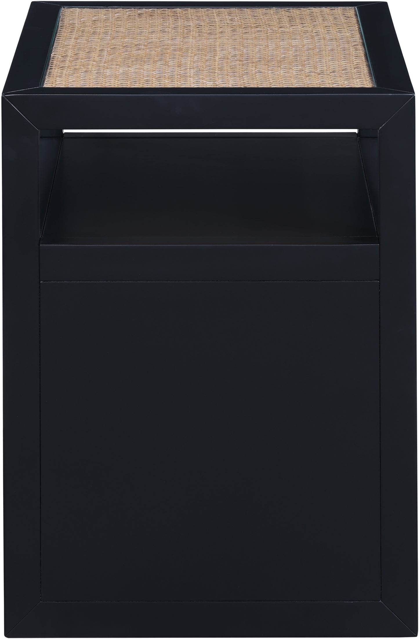 santorini black night stand ns