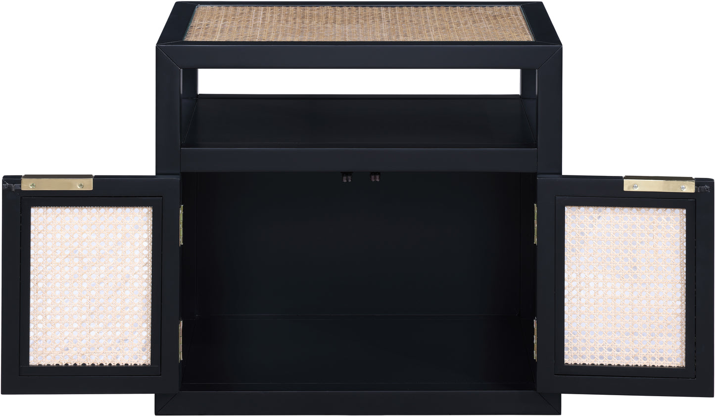 santorini black night stand ns