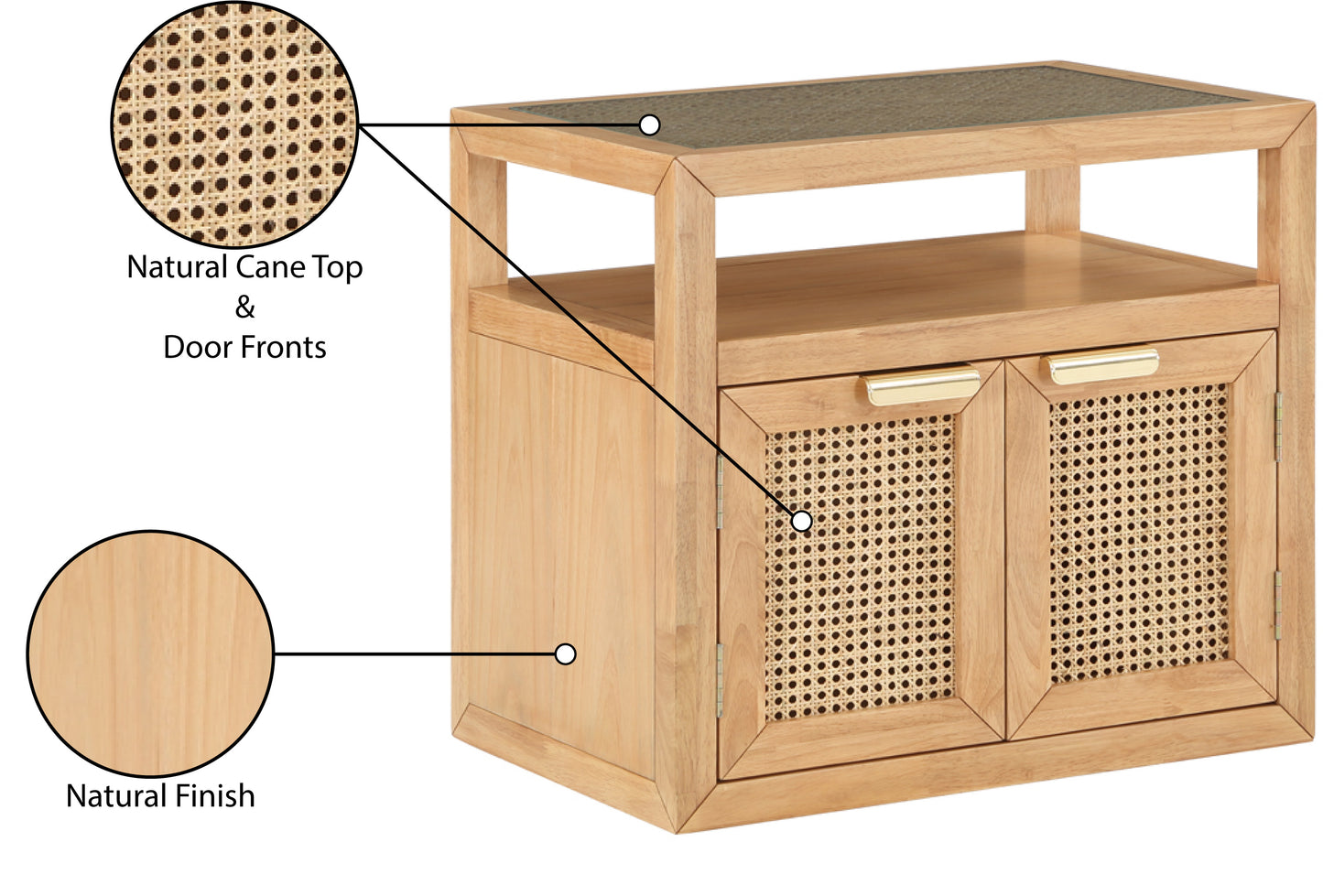 santorini natural night stand ns