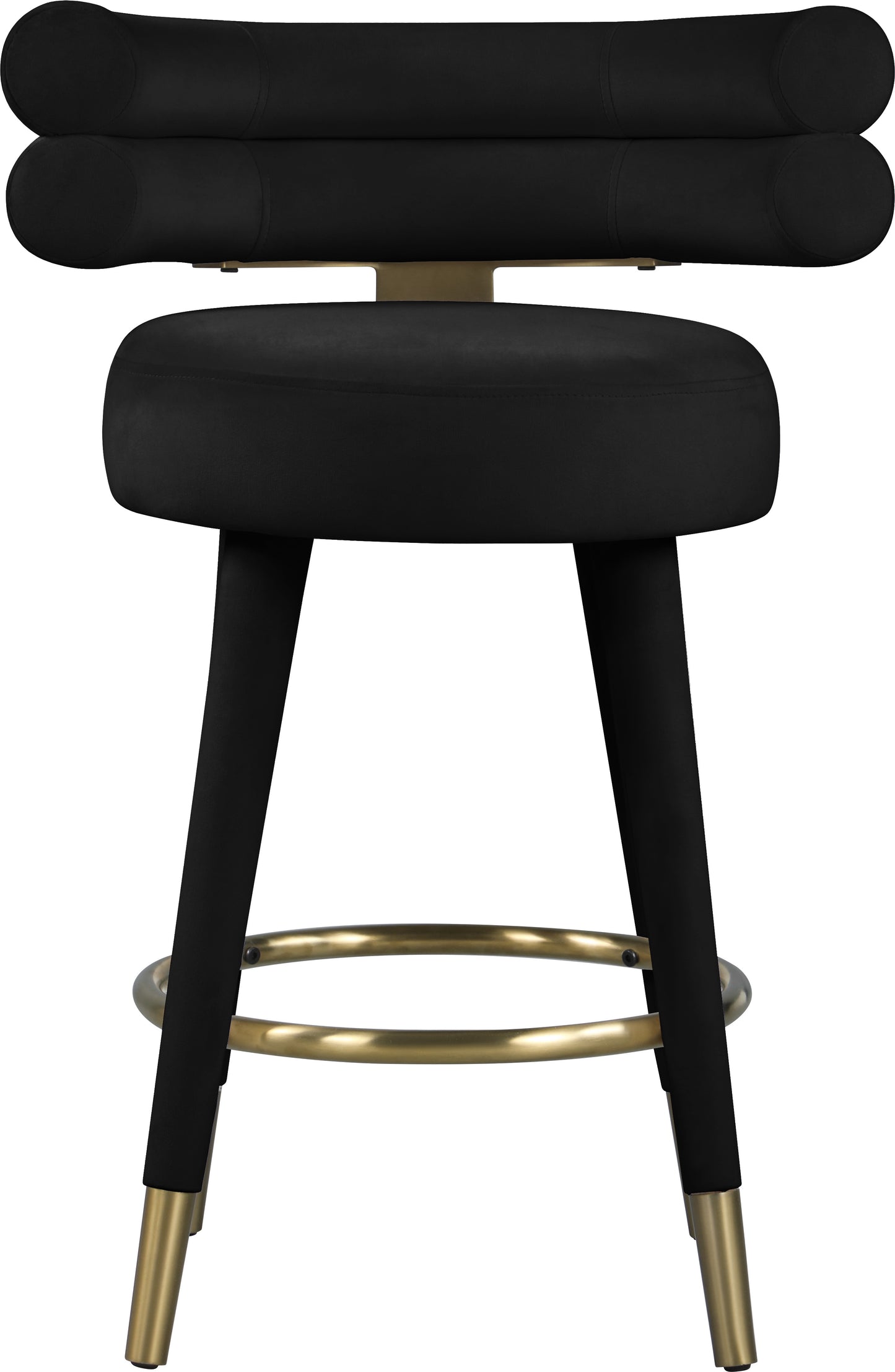 burton black velvet counter stool c