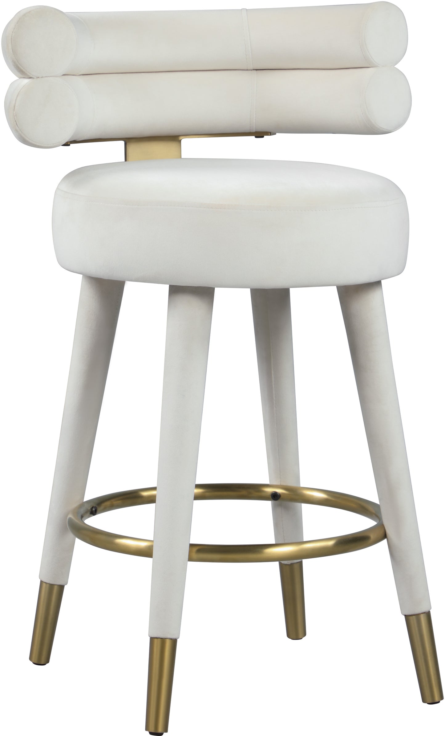 burton cream velvet counter stool c