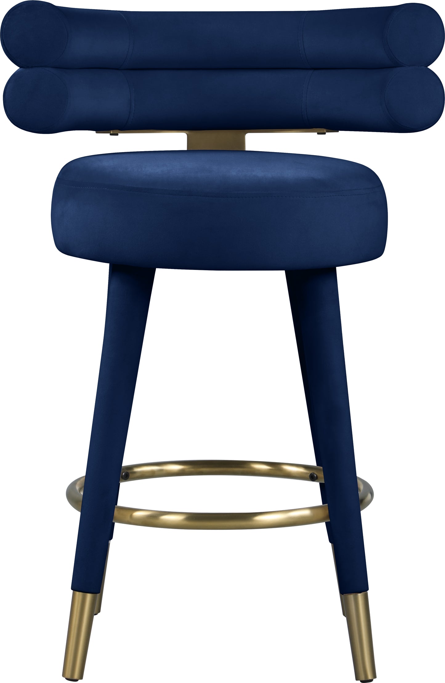 burton navy velvet counter stool c