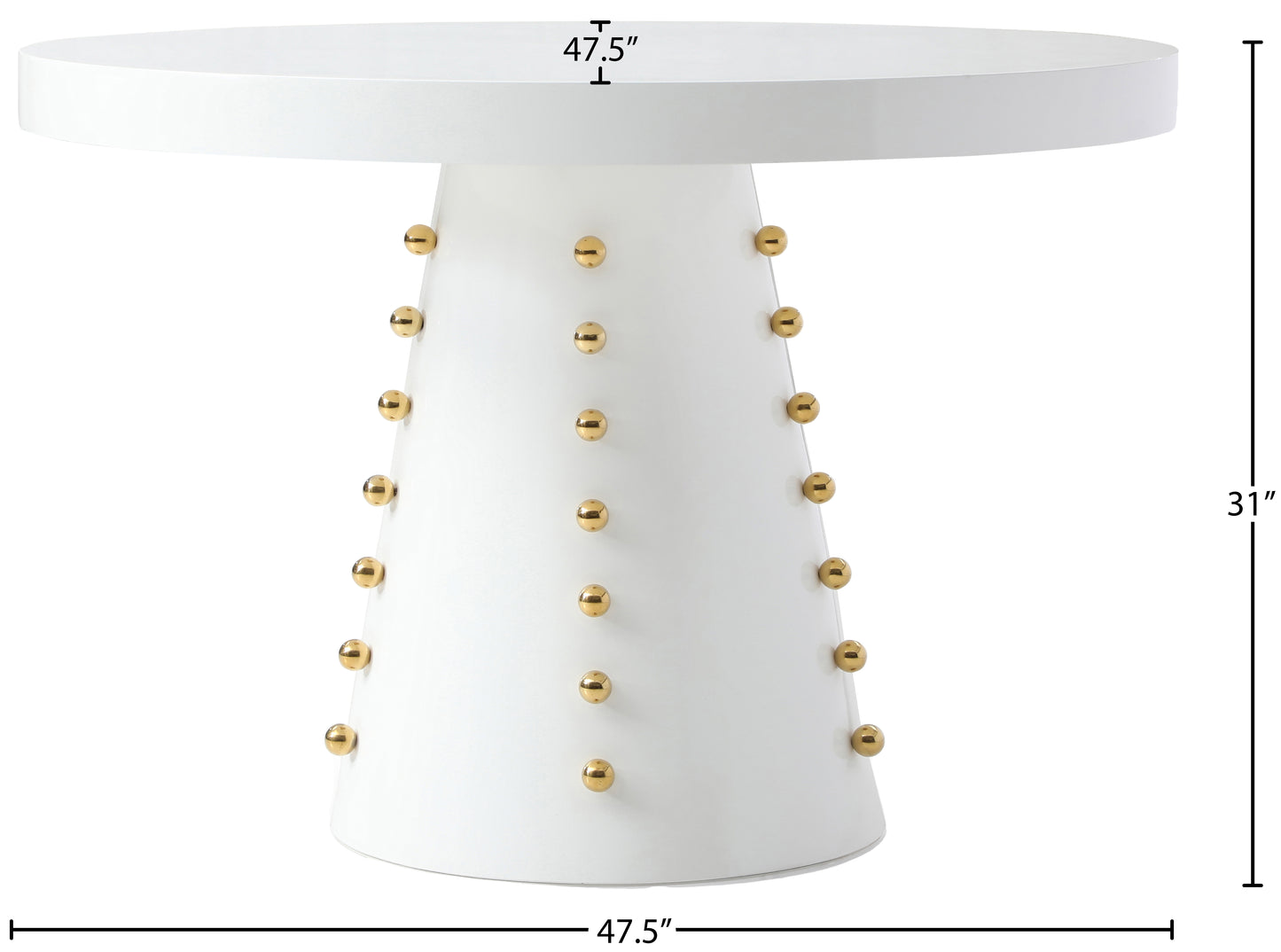 rio white dining table t