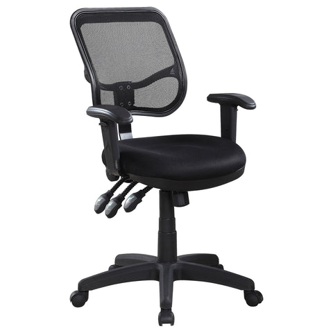 Apperson Upholstered Adjustable Ergonomic Office Chair BlackBlack