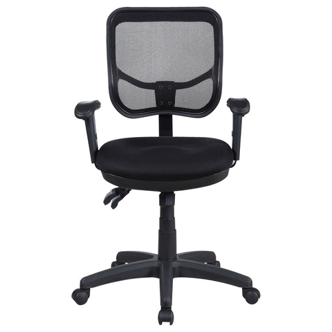 Apperson Upholstered Adjustable Ergonomic Office Chair BlackBlack