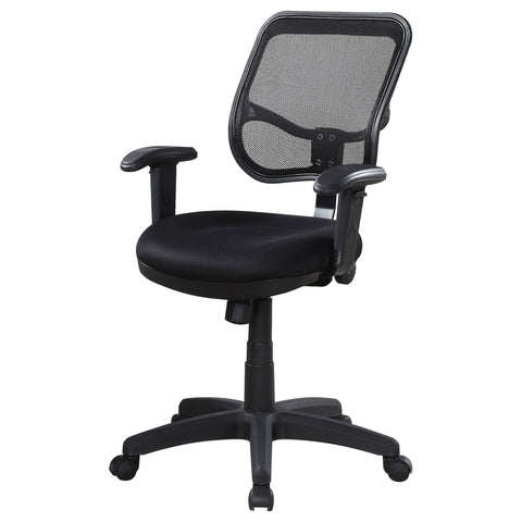 Apperson Upholstered Adjustable Ergonomic Office Chair BlackBlack