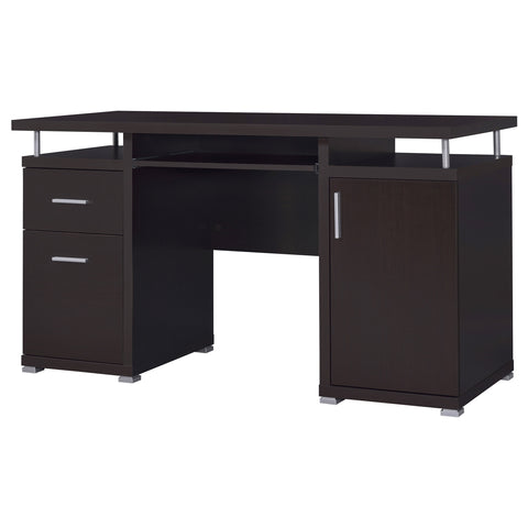 Reston 55-inch 2-drawer Office Computer Desk CappuccinoCappuccino