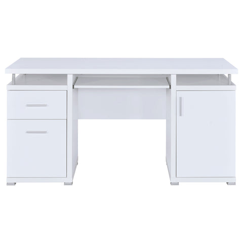 Reston 55-inch 2-drawer Office Computer Desk WhiteWhite
