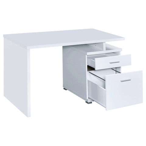 Breena 47-inch 2-drawer Office Computer Desk WhiteWhite