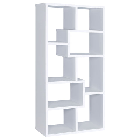 Colima 71-inch 6-shelf Bookshelf WhiteWhite
