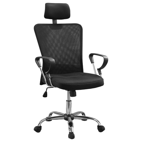 Thatcher Upholstered Adjustable Mesh Office Desk Chair BlackBlack