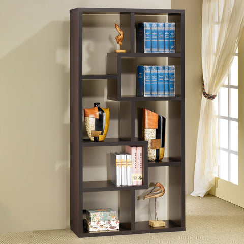 Colima 71-inch 6-shelf Bookshelf CappuccinoCappuccino