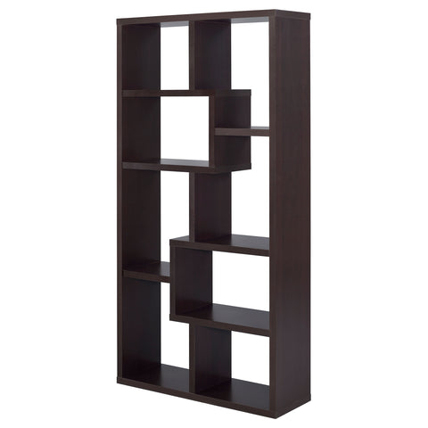 Colima 71-inch 6-shelf Bookshelf CappuccinoCappuccino