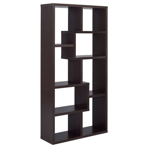 Colima 71-inch 6-shelf Bookshelf CappuccinoCappuccino