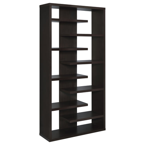 Fiona 71-inch 8-shelf Open Bookcase CappuccinoCappuccino