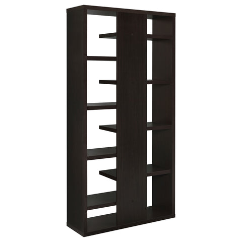 Fiona 71-inch 8-shelf Open Bookcase CappuccinoCappuccino