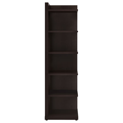 Heitor 71-inch 6-shelf Corner Bookcase CappuccinoCappuccino