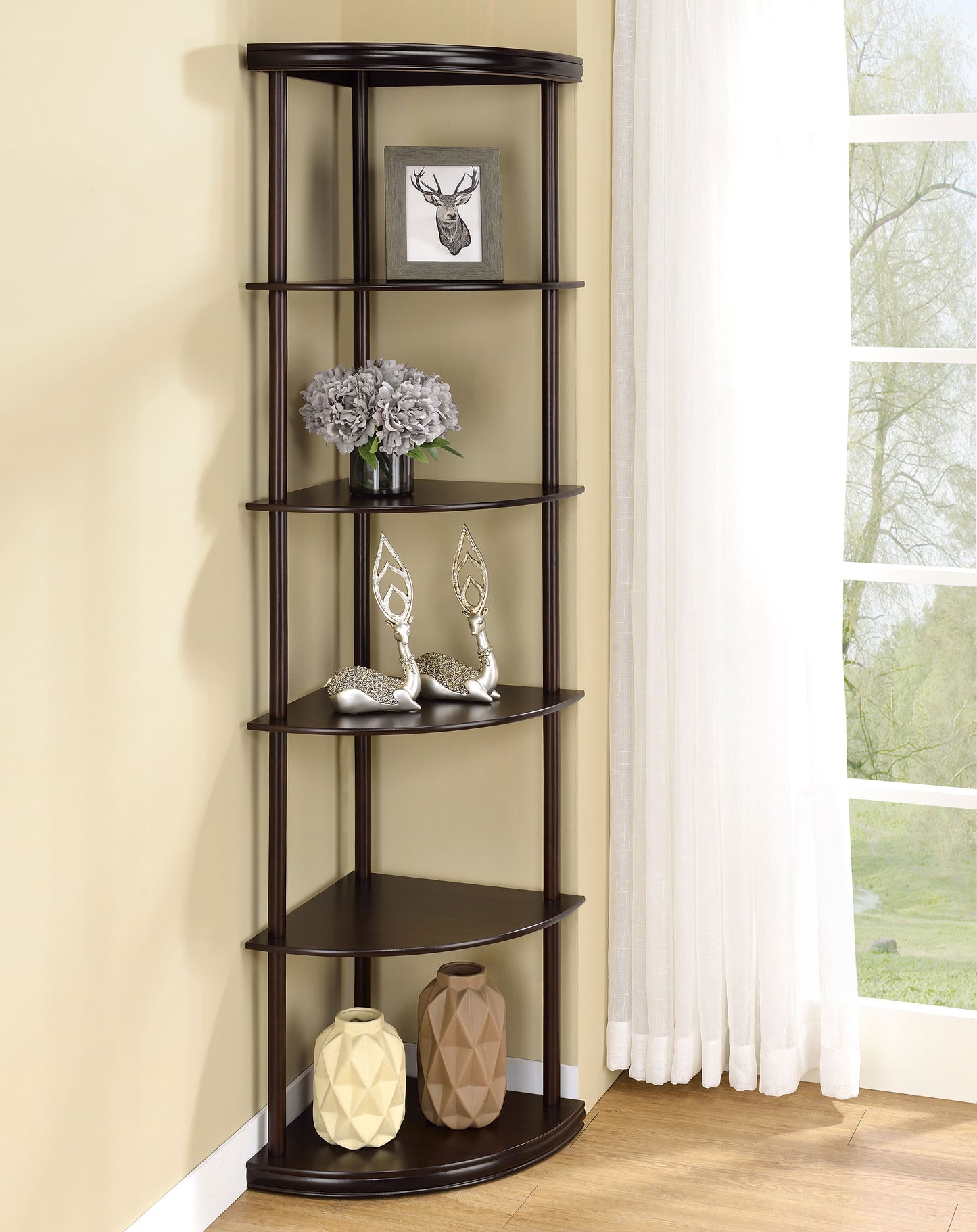 corner bookcase