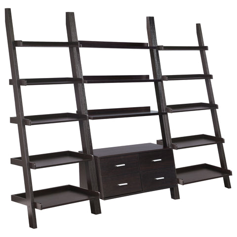 Malthe 3-piece Storage Ladder Bookshelf Set CappuccinoCappuccino