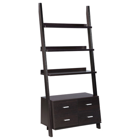 Malthe 3-piece Storage Ladder Bookshelf Set CappuccinoCappuccino