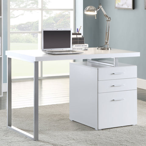 Zoe 47-inch 3-drawer Office Computer Desk WhiteWhite