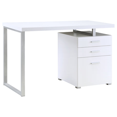 Zoe 47-inch 3-drawer Office Computer Desk WhiteWhite