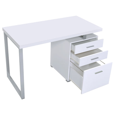 Zoe 47-inch 3-drawer Office Computer Desk WhiteWhite