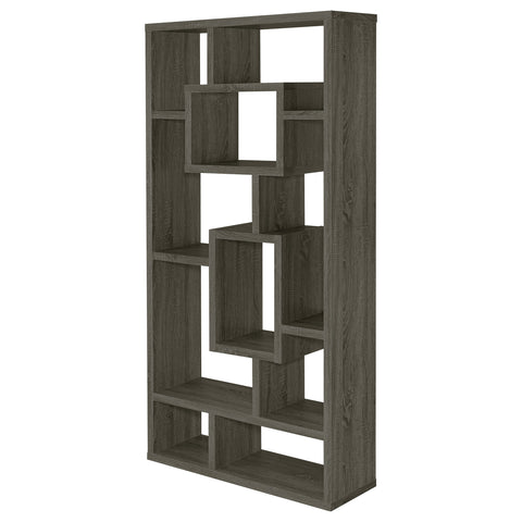 Bernardo 71-inch 8-shelf Bookshelf Weathered GreyWeathered Grey