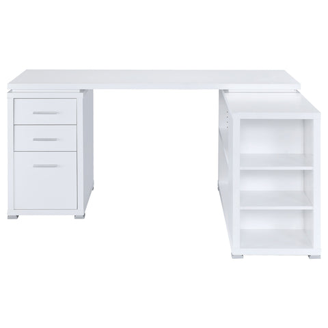 Berkeley 60-inch 3-drawer L-Shape Computer Desk WhiteWhite