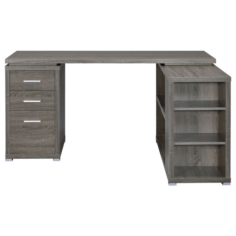 Berkeley 60-inch 3-drawer L-Shape Computer Desk Weathered GreyWeathered Grey