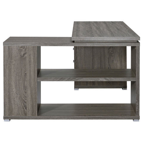 Berkeley 60-inch 3-drawer L-Shape Computer Desk Weathered GreyWeathered Grey