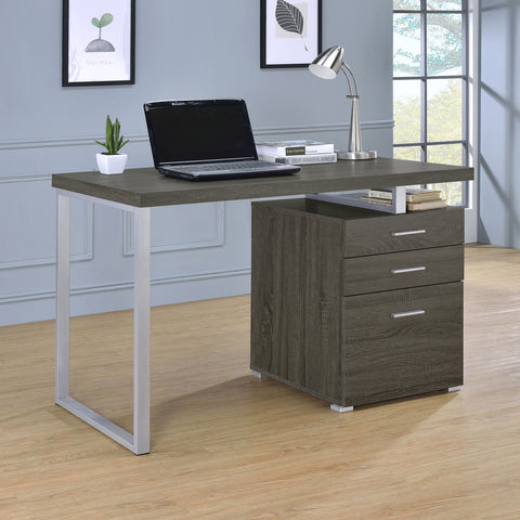 Zoe 47-inch 3-drawer Office Computer Desk Weathered GreyWeathered Grey