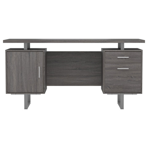 Merced 60-inch 2-drawer Office Computer Desk Weathered GreyWeathered Grey