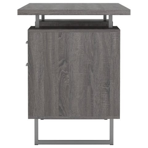 Merced 60-inch 2-drawer Office Computer Desk Weathered GreyWeathered Grey