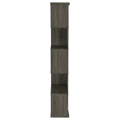 Amherst 71-inch 5-shelf Bookshelf Weathered GreyWeathered Grey